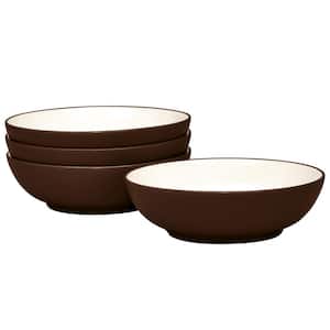 Colorwave Chocolate 7 in., 22 fl. Oz. (Brown) Stoneware Cereal/Soup Bowls, (Set of 4)