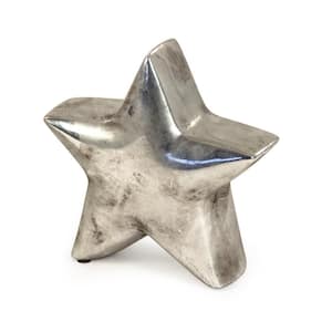 Five-Pointed Distressed Metallic Decorative Star Small