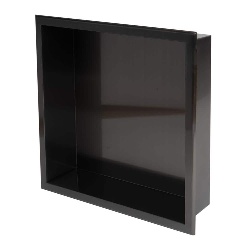 Brushed Black Stainless Steel Wall Mount Shower Niche
