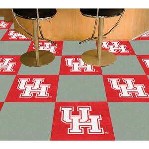 Houston Cougars Red Nylon 18 in. x 18 in. Residential Carpet Tile (20 Tiles/Case)