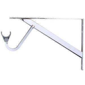 12.4 in. x 1.05 in. Chrome Shelf and Rod Bracket