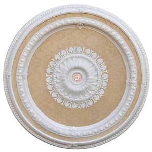 47 in. x 3 in. x 47 in. Blanco Round Chandelier Polysterene Ceiling Medallion Moulding