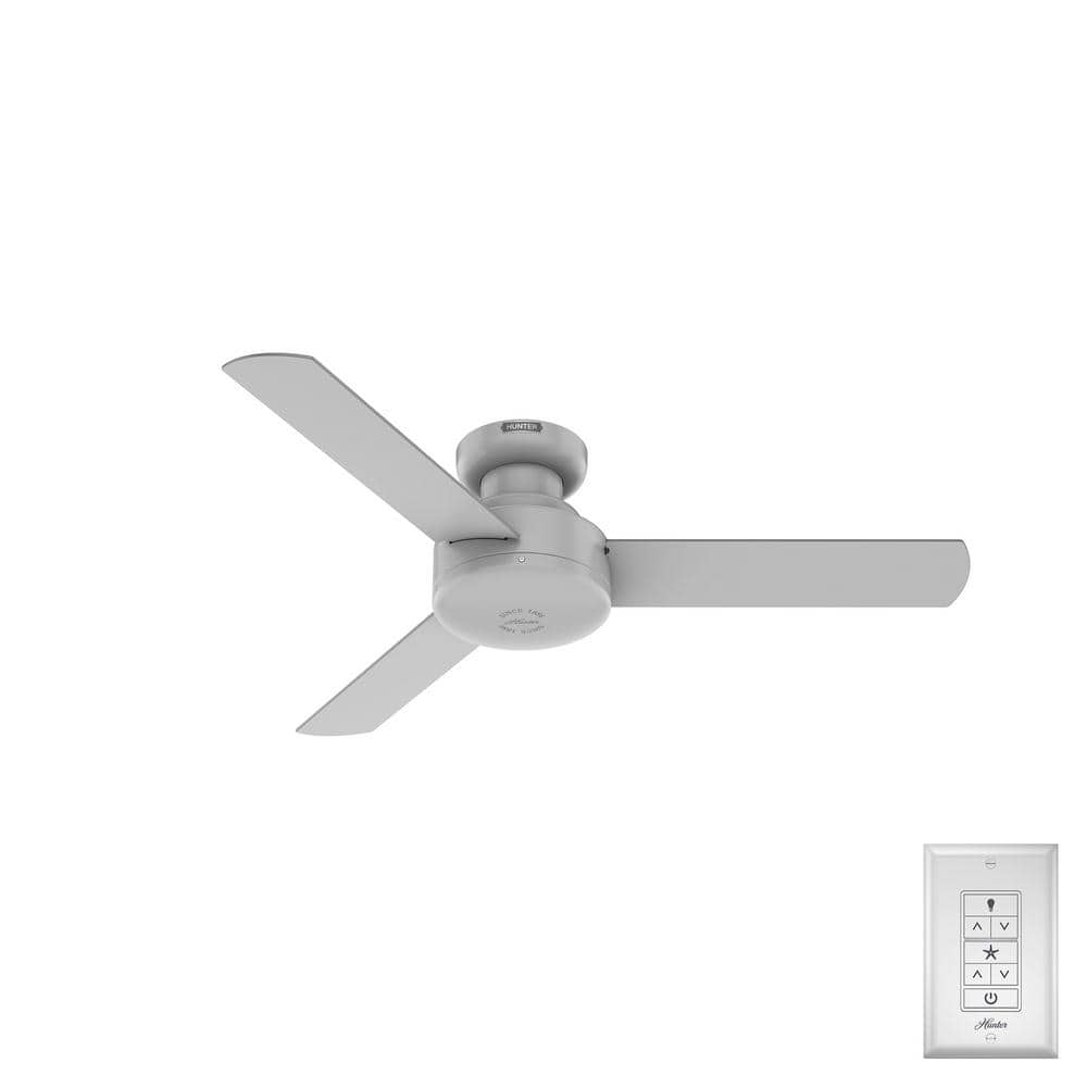 Hunter Presto 44 in. Indoor Dove Ceiling Fan in Grey with Wall Control