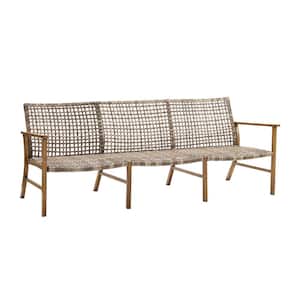 Ridley Gray Wicker Outdoor Couch