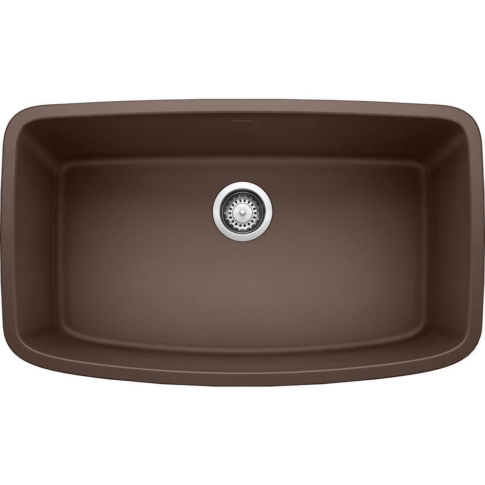 Blanco Valea Undermount Granite Composite 32 In Single Bowl Kitchen Sink In Cafe Brown 441613 The Home Depot