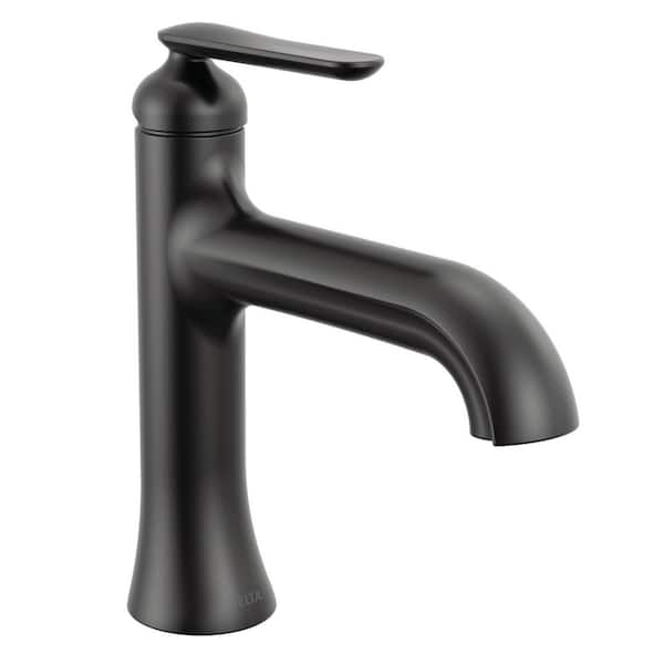 Bonacci Single Handle Single Hole Bathroom Sink Faucet in Matte Black