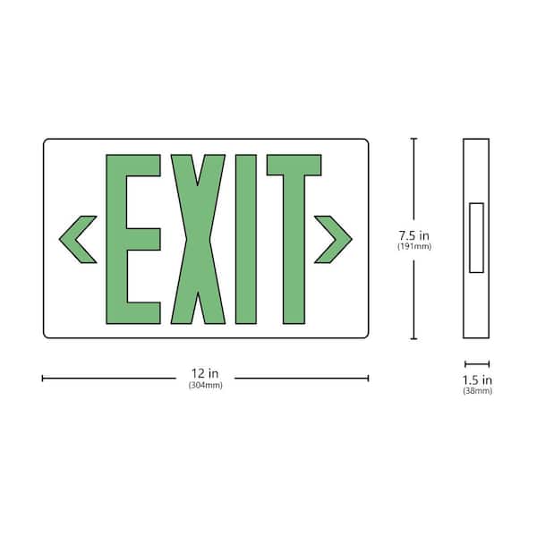 NICOR EXL1 Series 1.2-Volt White Integrated LED Emergency Exit