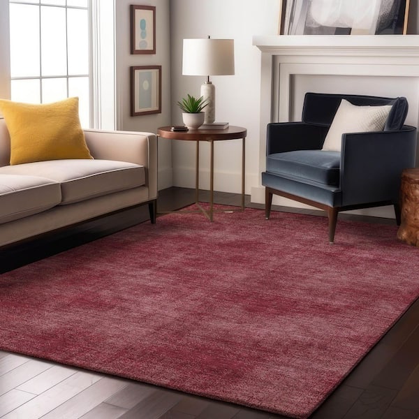 Mayfield Premium Machine Washable Abstract AMF1018 Garnet 5 ft. x 7 ft. 6 in. Area Rug