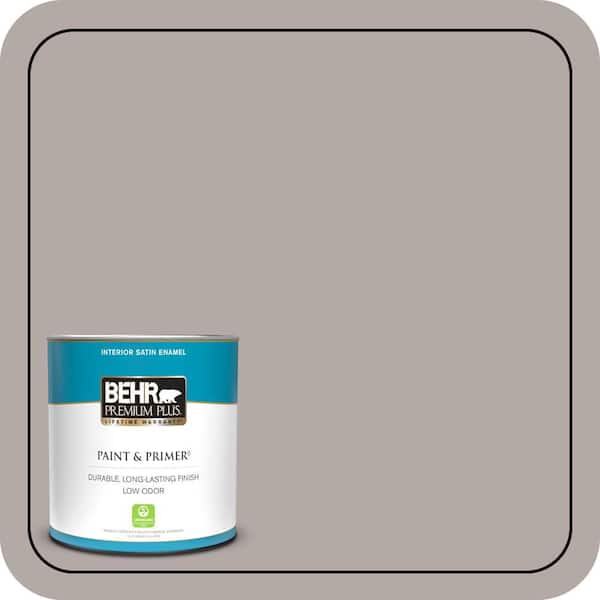 BEHR PREMIUM PLUS 1 qt. #N140-3 Metropolis Satin Enamel Low Odor Interior Paint & Primer