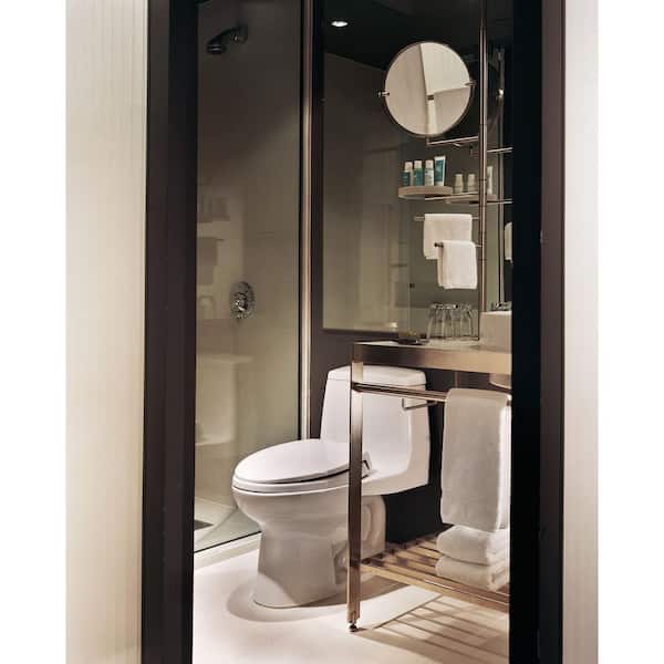 Ultimate 12 in. Rough In One-Piece 1.6 GPF Single Flush Elongated Toilet in Cotton White, SoftClose Seat Included