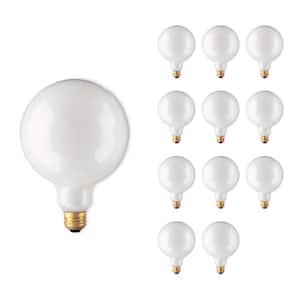 60-Watt G40 White Dimmable Warm White Light Incandescent Light Bulb (12-Pack)