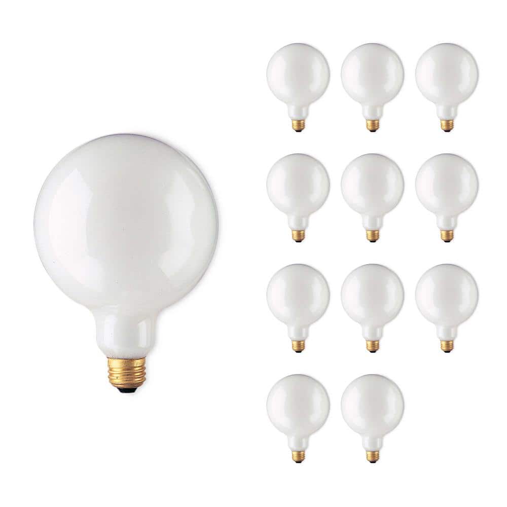 60-Watt Warm White Light G40 (E26) Medium Screw Base Dimmable White Incande