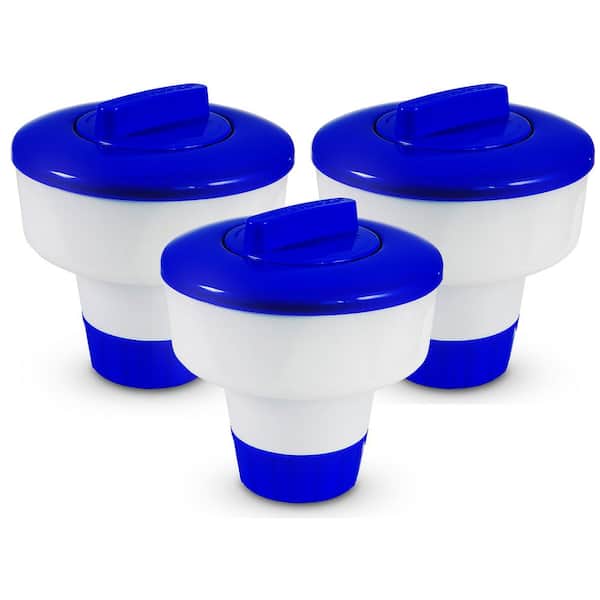 XtremepowerUS Large Floating Pool and Spa Chlorine/Bromine Tablet Dispenser (Set of 3)