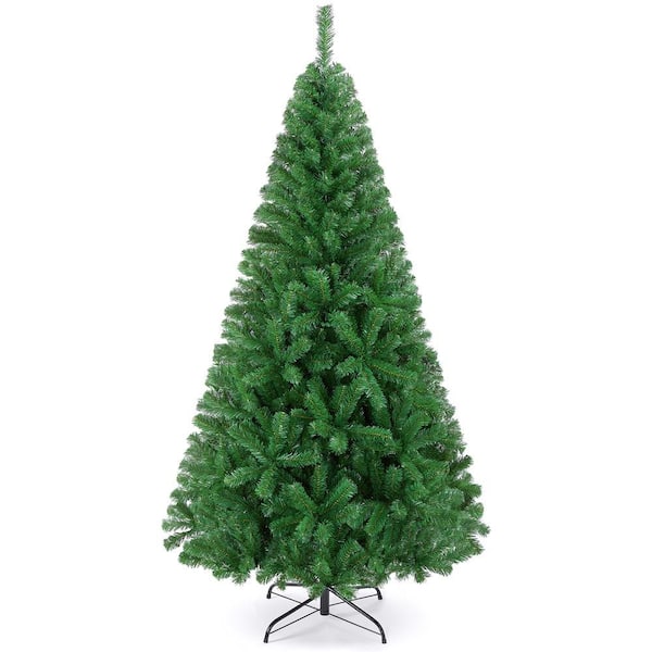 Unlit Artificial Christmas Tree with Foldable Stand and PVC Tips