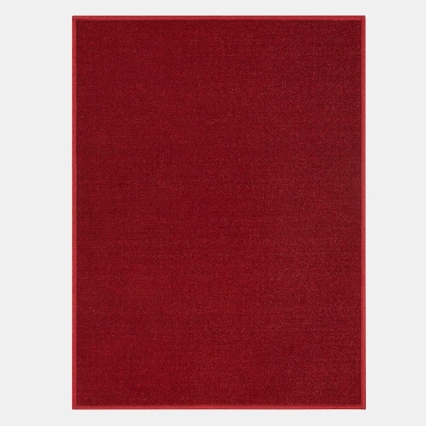 Ottomanson Ottohome Collection Non-Slip Rubberback Modern Solid Design 2x6  Indoor Runner Rug, 2 ft. 2 in. x 6 ft., Red OTH8400-2X6 - The Home Depot