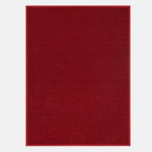 Ottohome Collection Non-Slip Rubberback Modern Solid Design 2x3 Indoor Entryway Mat, 2 ft. 3 in. x 3 ft., Red