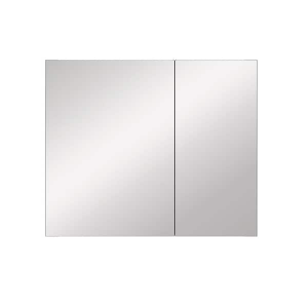 36 in. W x 30 in. H Rectangular Aluminum Medicine Cabinet with Mirror Blum Hinges
