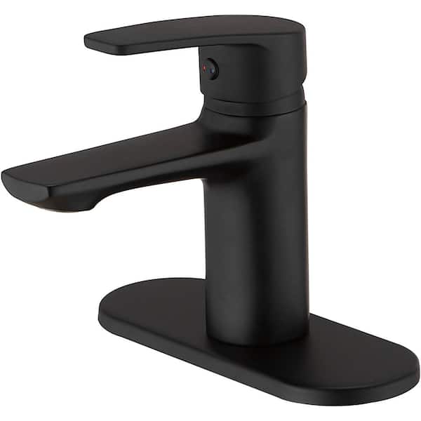 Single Hole Single-Handle Bathroom Faucet in Matte Black