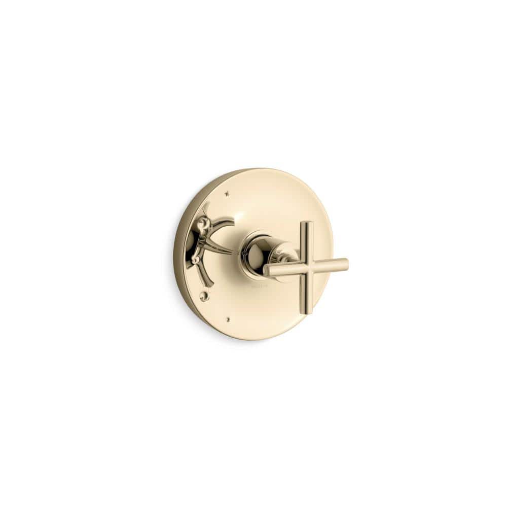 Polished Chrome Cross Handle Valve Trim