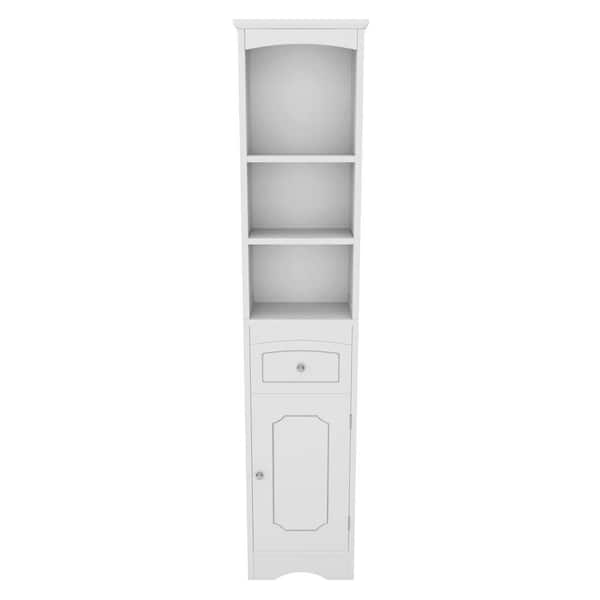 White China Cabinet with Doors