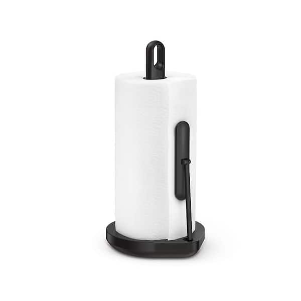 Counter Top Stainless Steel Paper Towel Holder Stand Designed for Easy One-  Handed Operation (BLACK) - Dear Household