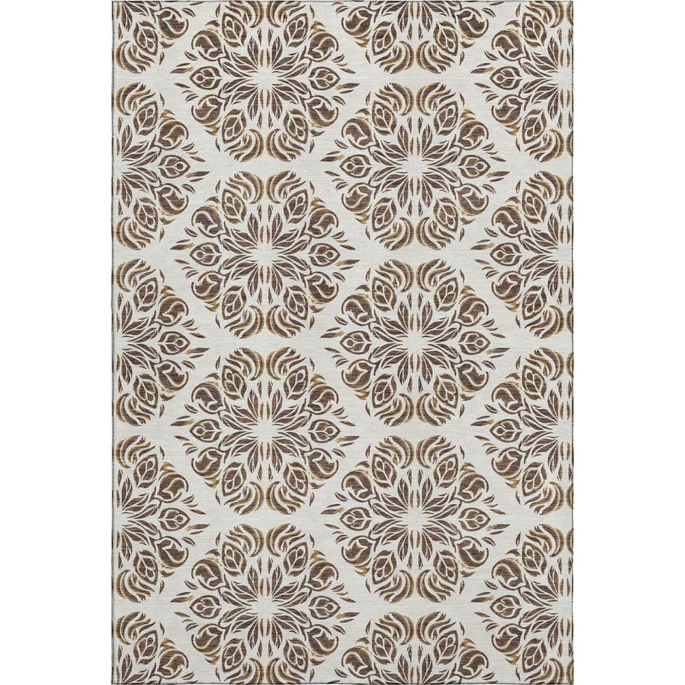 Mayfield Premium Machine Washable Abstract AMF2456 Fudge 10 ft. x 14 ft. Area Rug price history on PriceWatchPro
