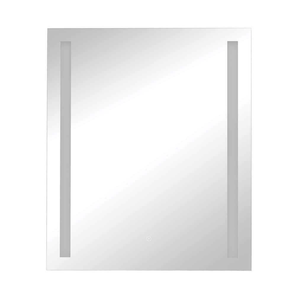 Tosca 30 in. W x 36 in. H Frameless Rectangular LED Light Bathroom Vanity Mirror in Silver -  100102