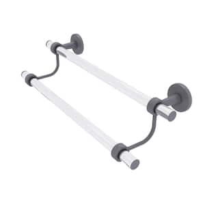 Clearview 24 in. Double Towel Bar in Matte Gray