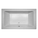 SIA PURE AIR 72 in. x 42 in. Acrylic Right-Hand Drain Rectangular Drop-In Air Bath Bathtub in White