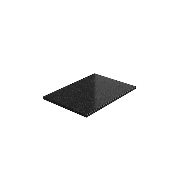 NewAge Products 3 ft. Solid Surface Countertop in Black Galaxy Granite
