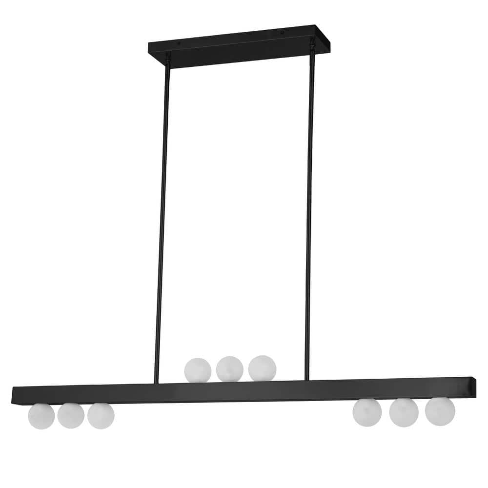 Dainolite Raleigh 225Watt 9Light Matte Black Island Pendant Light