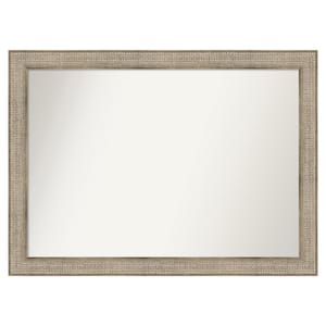 Trellis Silver 52 in. x 38 in. Custom Non-Beveled Wood Framed Bathroom Vanity Wall Mirror