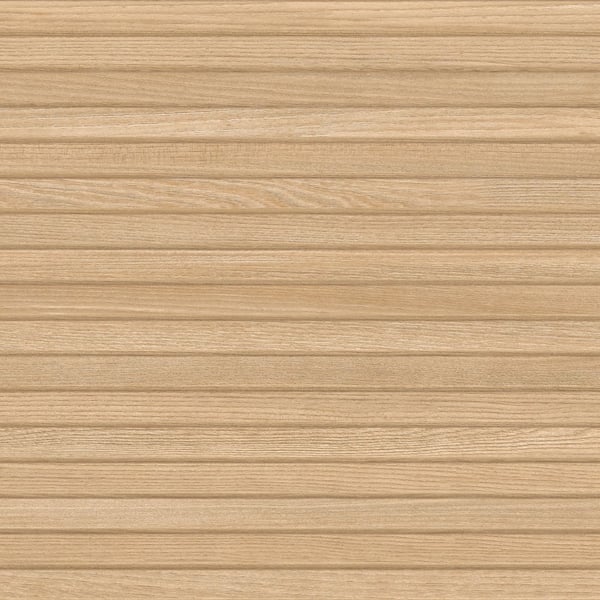 Strata 24" x 48" Ribbed Matte 3D Deco Porcelain in Roble (15.5 sq. ft. /Case)