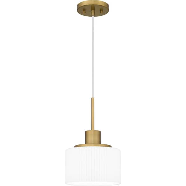 Quoizel Callahan 1-Light Aged Brass Mini Pendant Light