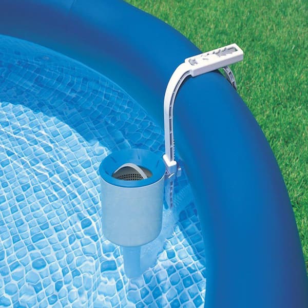 18 ft. W Round Above Ground Pool Solar Vinyl Pool Cover and Wall Mounted Automatic Surface Skimmer