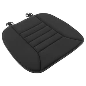 Car Seat Cushion - 1.2 in.-Thick Memory Foam Seat Pad with Plastic Anchors and Non-Slip Bottom (Black)