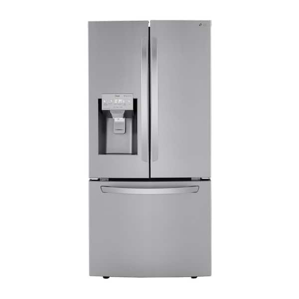 LG 33 in. W 25 cu. ft. French Door Refrigerator w/ Multi-Air Flow, Slim SpacePlus and Craft Ice in Stainless Steel