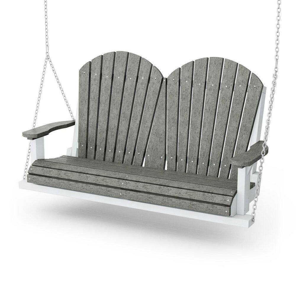Heritage 2-Person Dark Gray and White HDPE Plastic Porch Swing price history on PriceWatchPro