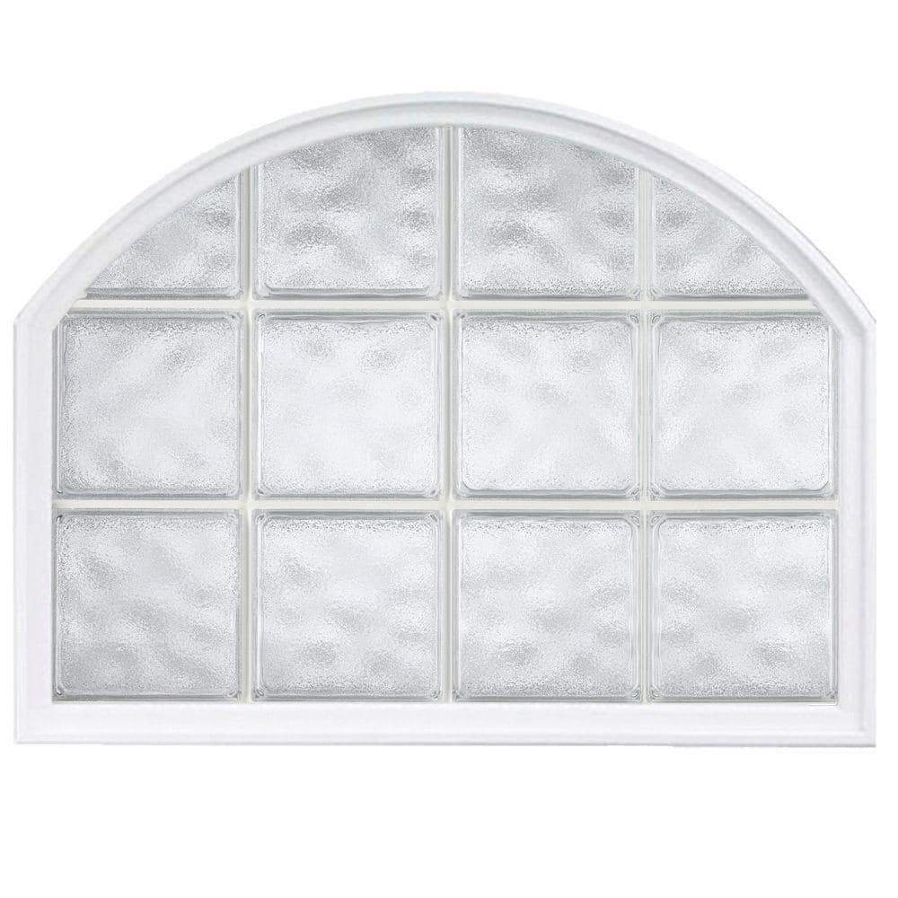 Hy-Lite 47 in. x 11 in. Acrylic Block Picture Vinyl Window White Glacier  Wave 9PW4711V1500WHG - The Home Depot