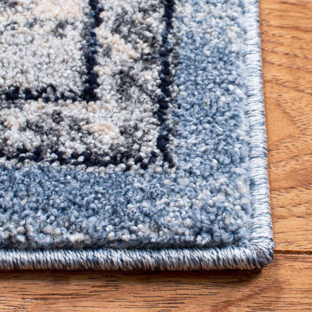 Charleston Blue and Grey 8' x 10' Synthetic Area Rug