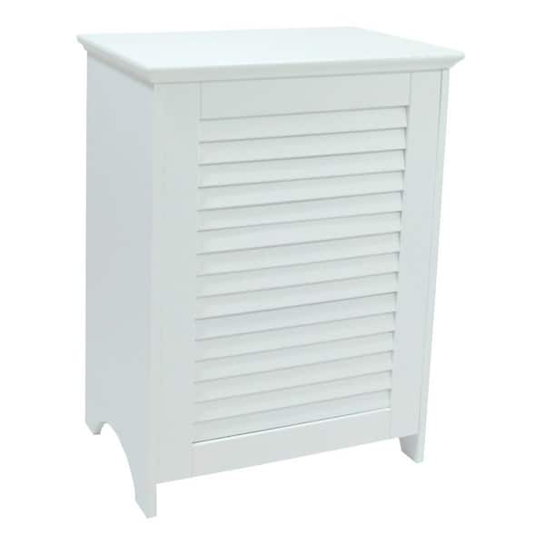 Redmon Contemporary Country Laundry Hamper with Indoor Louvered Front Panel