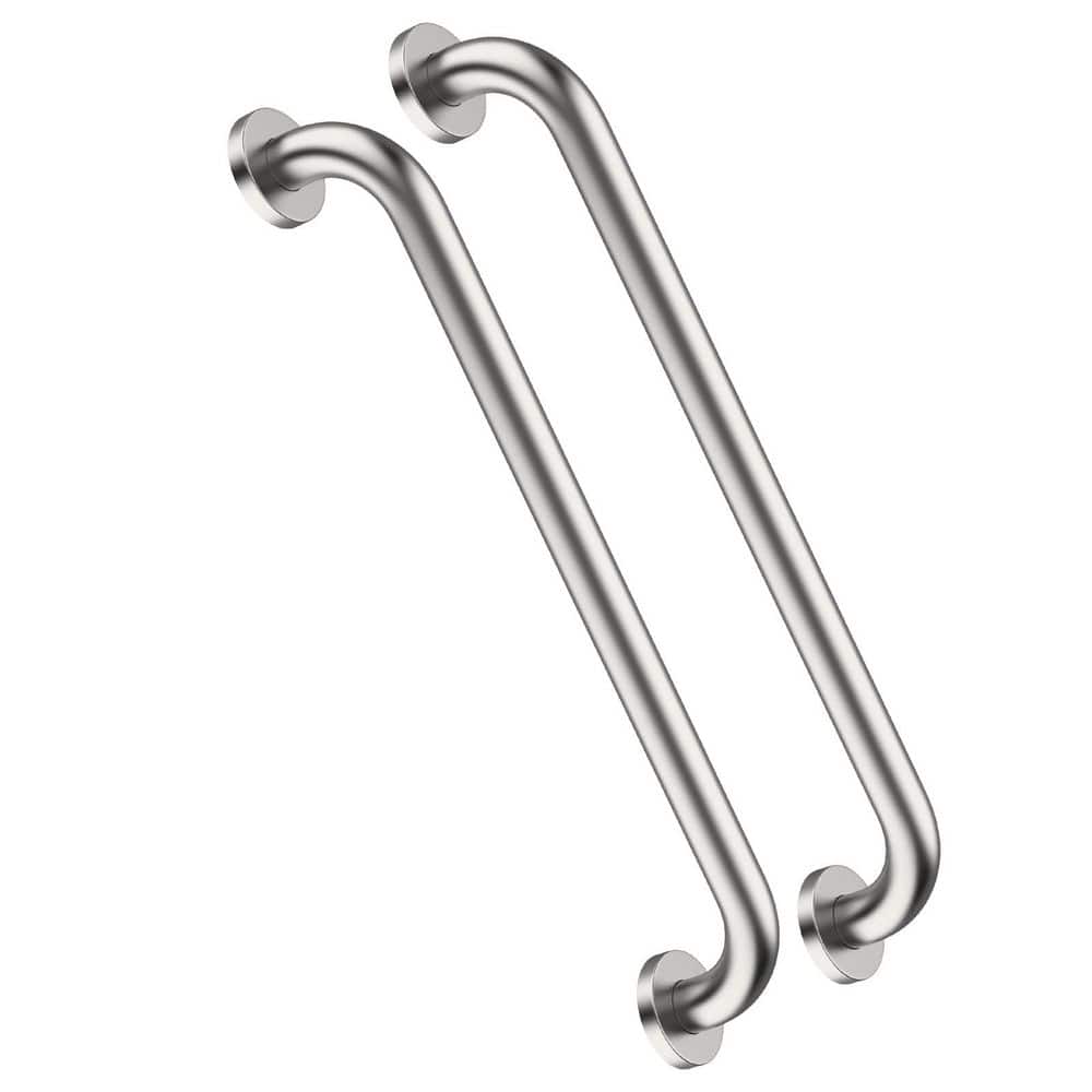 2-Pack 24 in. Brushed Nickel Stainless Steel Bathroom Grab Bar, Shower Balance Bar, Safety Hand Rail Support 500 lbs. price history on PriceWatchPro