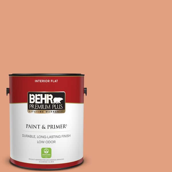 BEHR PREMIUM PLUS 1 gal. #230D-4 Pecos Spice Flat Low Odor Interior Paint & Primer