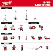 M18 18-Volt Lithium-Ion Cordless 6,000 Lumens Rocket Dual Power Tower Light with Charger with (1) XC 8.0 Ah Battery