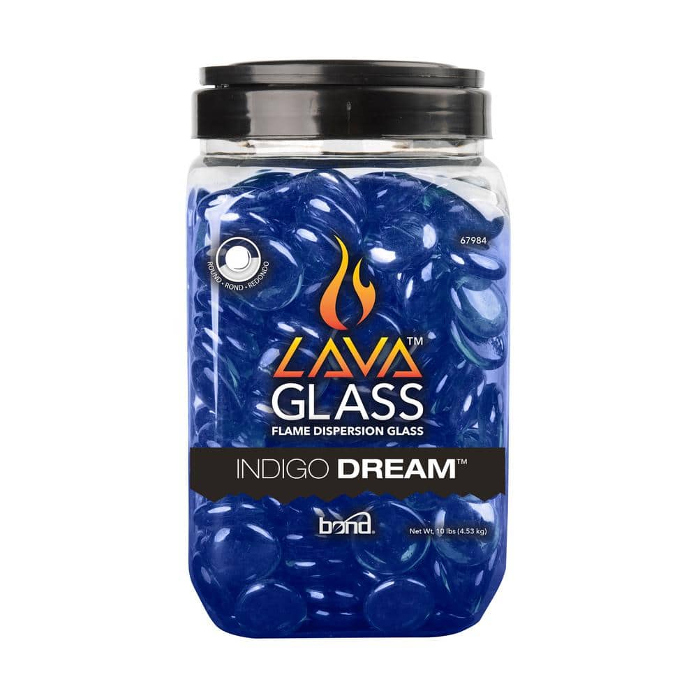 Indigo Dream Round LavaGlass Fire Pit Glass 10 lbs.