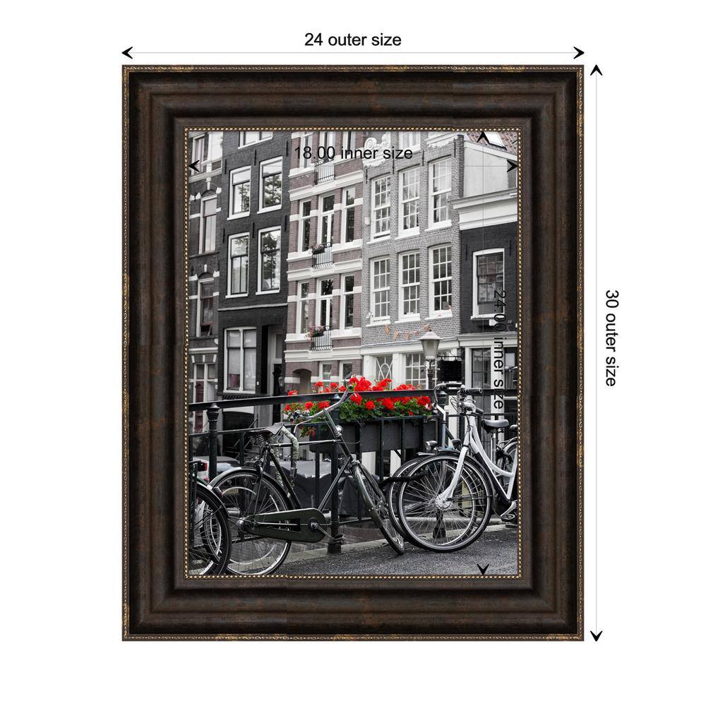 Stately Bronze and Gold Polystyrene Wall Picture Frame