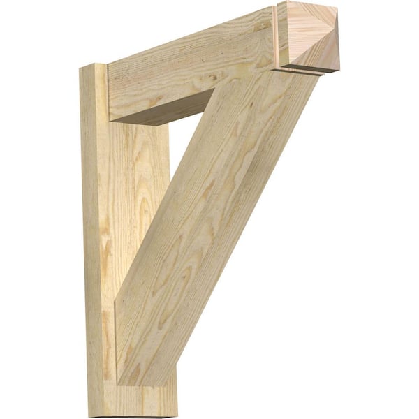 Ekena Millwork 6 in. x 24 in. x 24 in. Douglas Fir Traditional Arts and Crafts Rough Sawn Outlooker