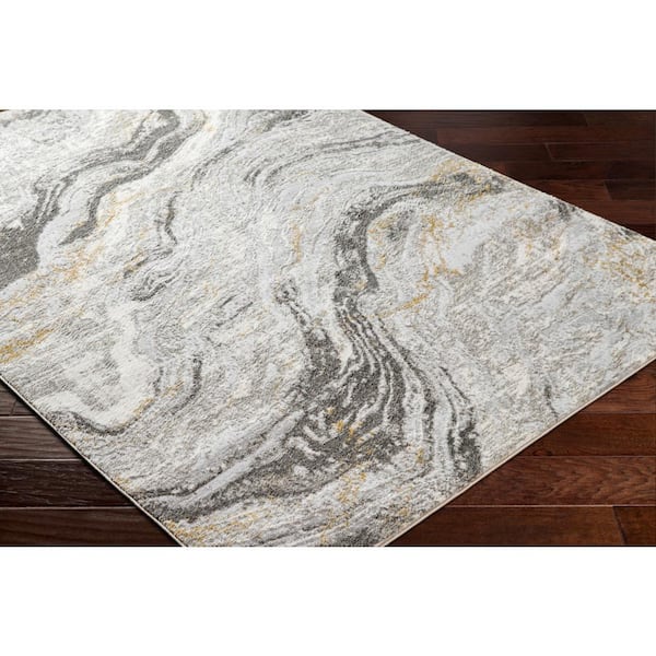 San Francisco Gray Abstract 5 ft. x 7 ft. Indoor Area Rug