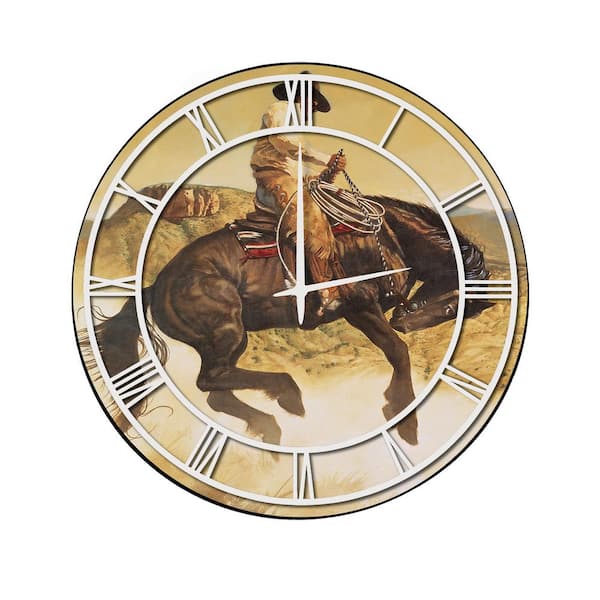 Unbranded "Sun Fishin Son of a Gun" Full Coverage Art and White Numbers Imaged Wall Clock