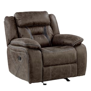 Driscoll Dark Brown Microfiber Glider Manual Recliner